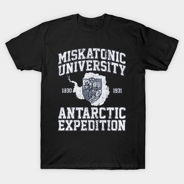 Miskatonic University Antarctic Expedition T-Shirt by seren.sancler